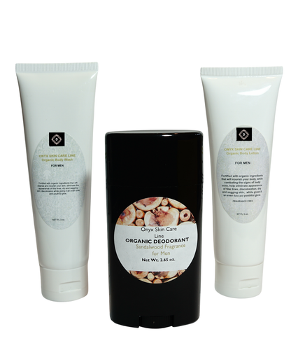 Organic Body Care Bundle for Men – Vegan Wash, Lotion & Deodorant