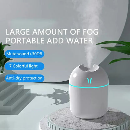 250ML Mini Aroma Oil Diffuser Humidifier with LED Night Lamp USB Portable