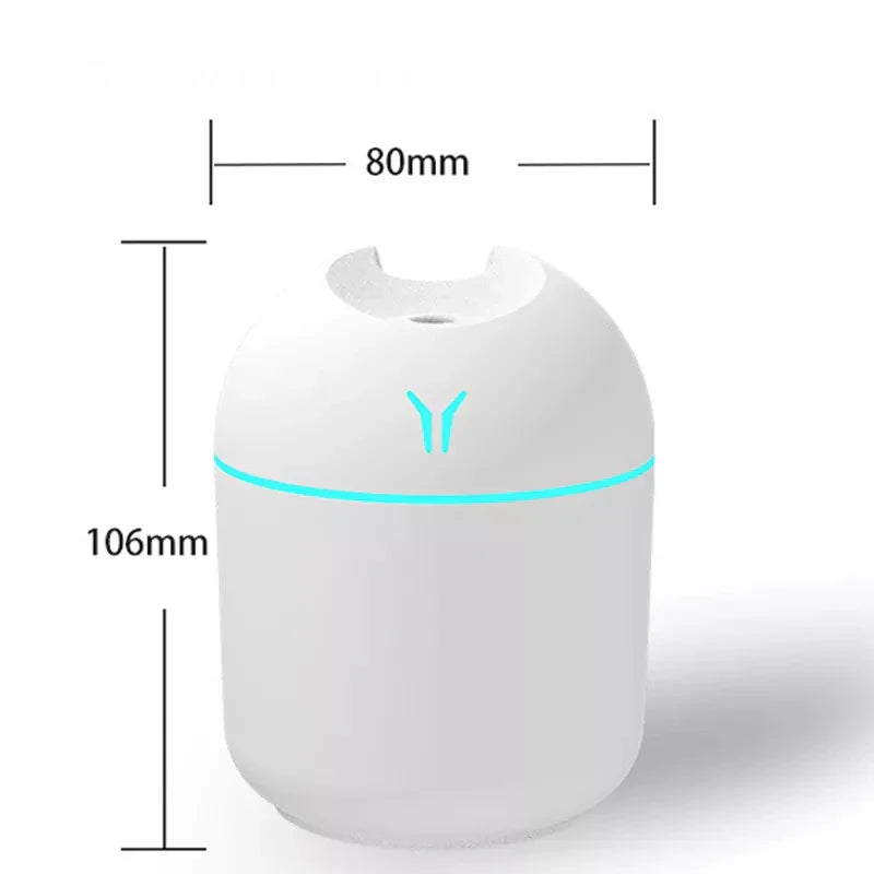 250ML Mini Aroma Oil Diffuser Humidifier with LED Night Lamp USB Portable