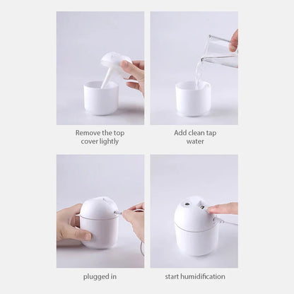 250ML Mini Aroma Oil Diffuser Humidifier with LED Night Lamp USB Portable