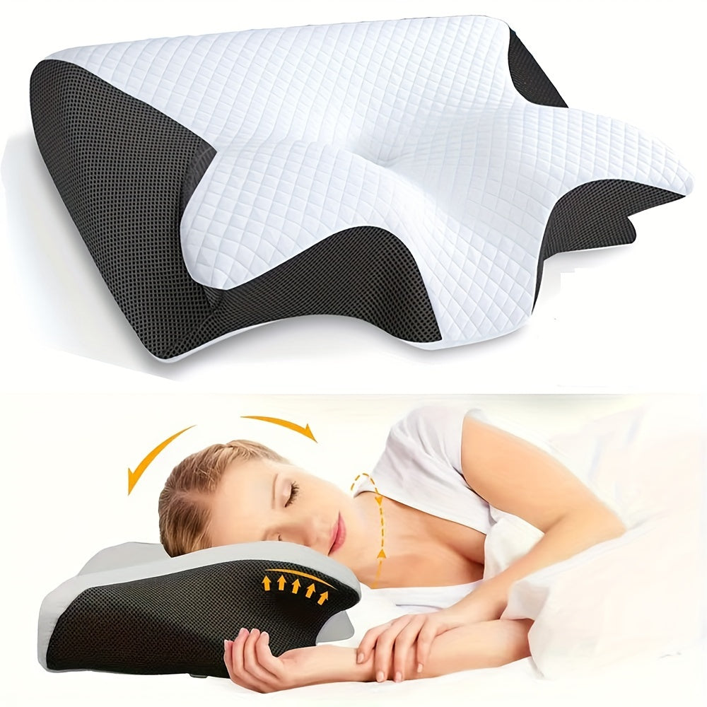 Orthopedic Neck Pillow Memory Foam Sleep Aid for Neck Pain Relief-1