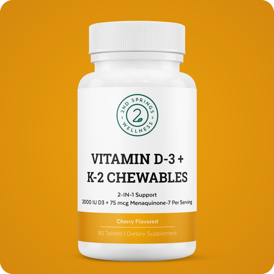 Vitamin D3 + K2 (Menaquinone-7) Chewable Tabs