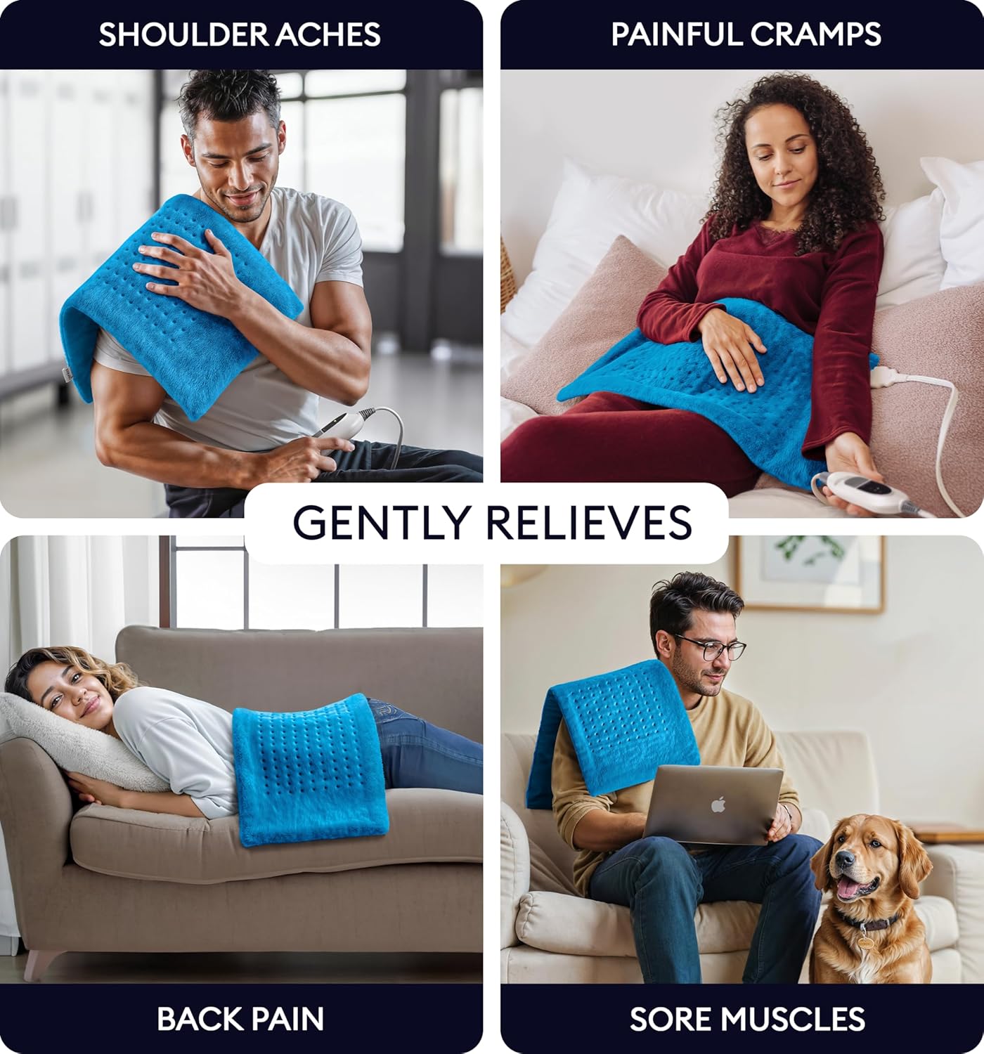 Heating Pad XL, Aqua Blue
