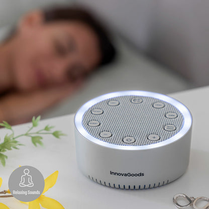 White Noise Sleep Machine Slewel InnovaGoods Rechargeable Sound Light-0