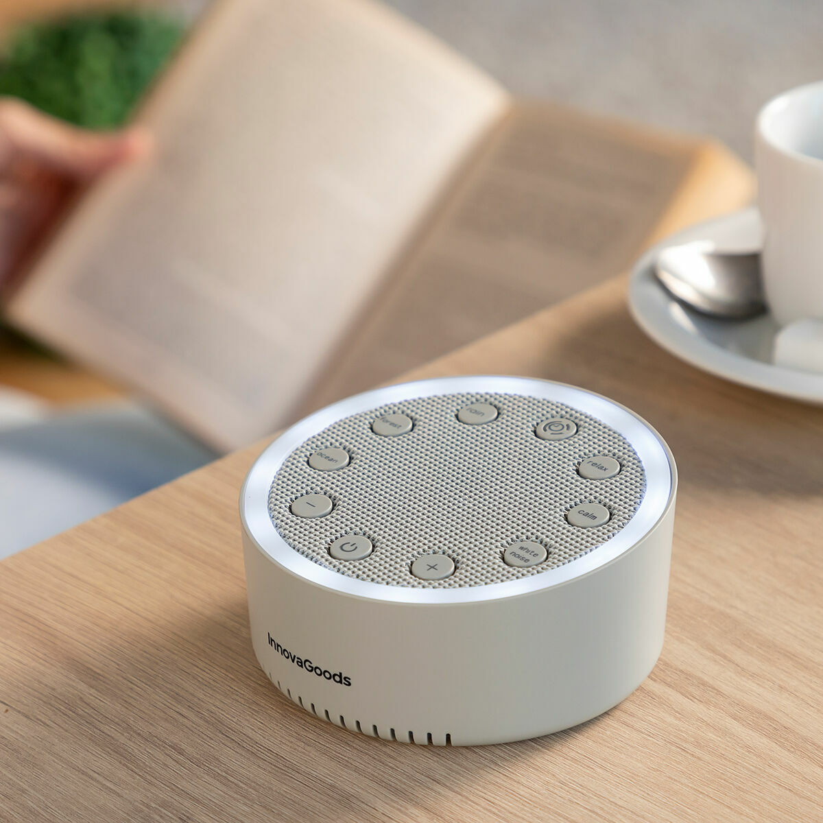 White Noise Sleep Machine Slewel InnovaGoods Rechargeable Sound Light-8