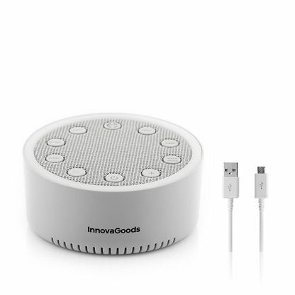 White Noise Sleep Machine Slewel InnovaGoods Rechargeable Sound Light-3