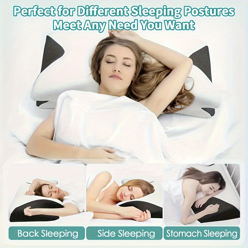 Orthopedic Neck Pillow Memory Foam Sleep Aid for Neck Pain Relief-2