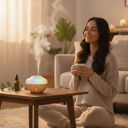 Pursonic Ultrasonic Aromatherapy Diffuser with 7-Color LED & Auto Shutoff – 10 oz