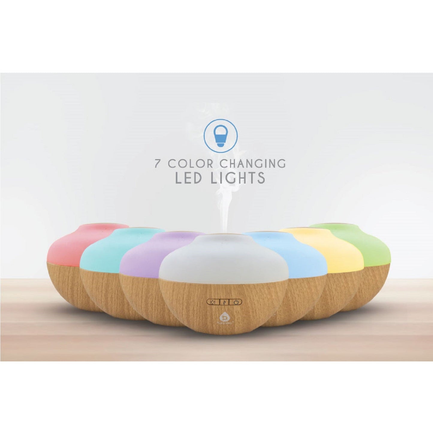 Pursonic Ultrasonic Aromatherapy Diffuser with 7-Color LED & Auto Shutoff – 10 oz