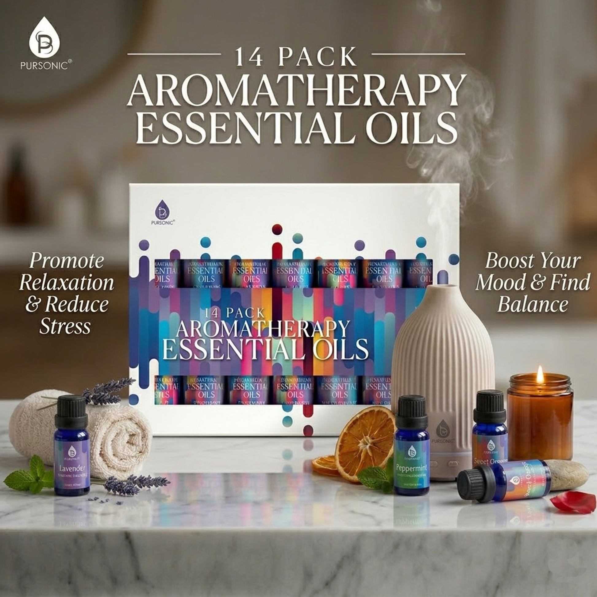 Aromatherapy Essential Oil Collection – 14 Pure Oils for Relaxation & Wellness-3