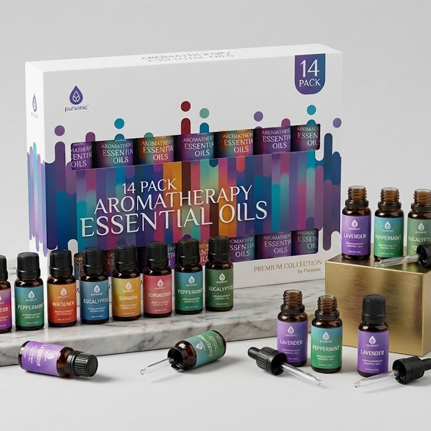 Aromatherapy Essential Oil Collection – 14 Pure Oils for Relaxation & Wellness-4