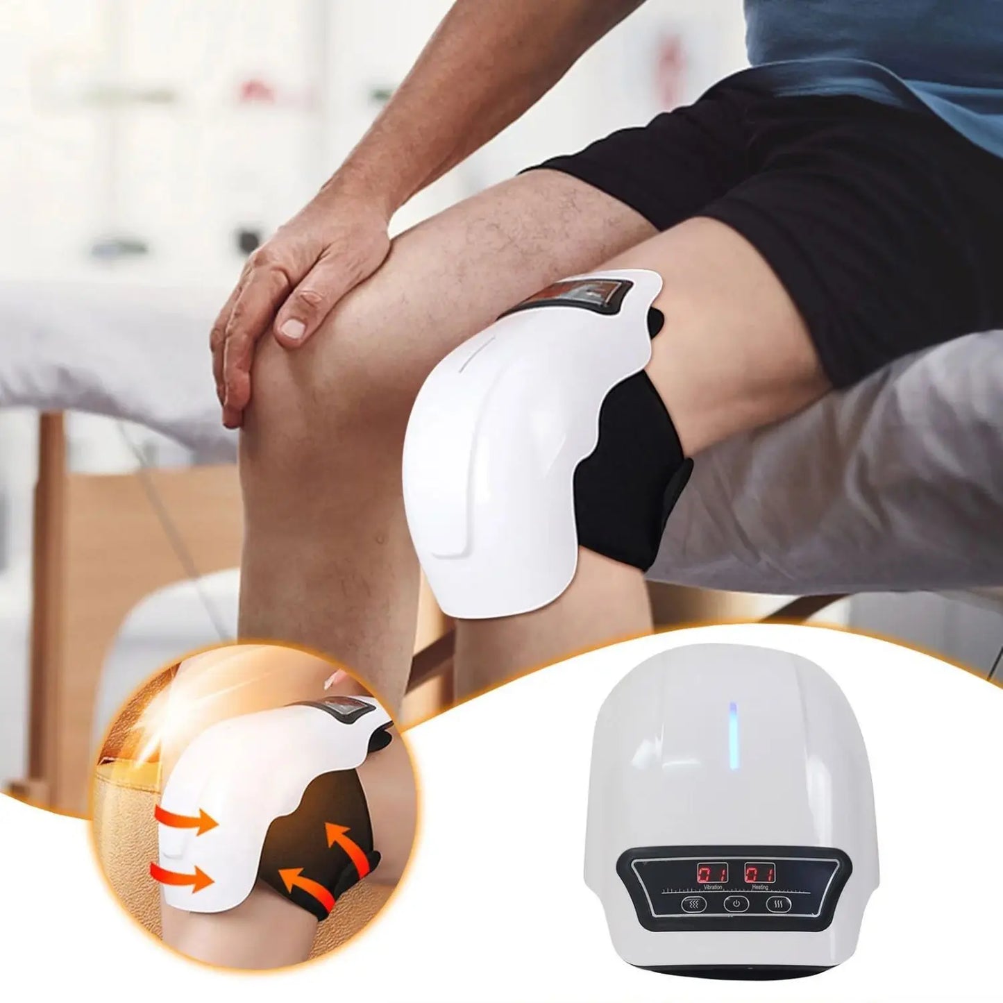 Wireless Heated Knee Massager with 360° Vibration Infrared Therapy-3