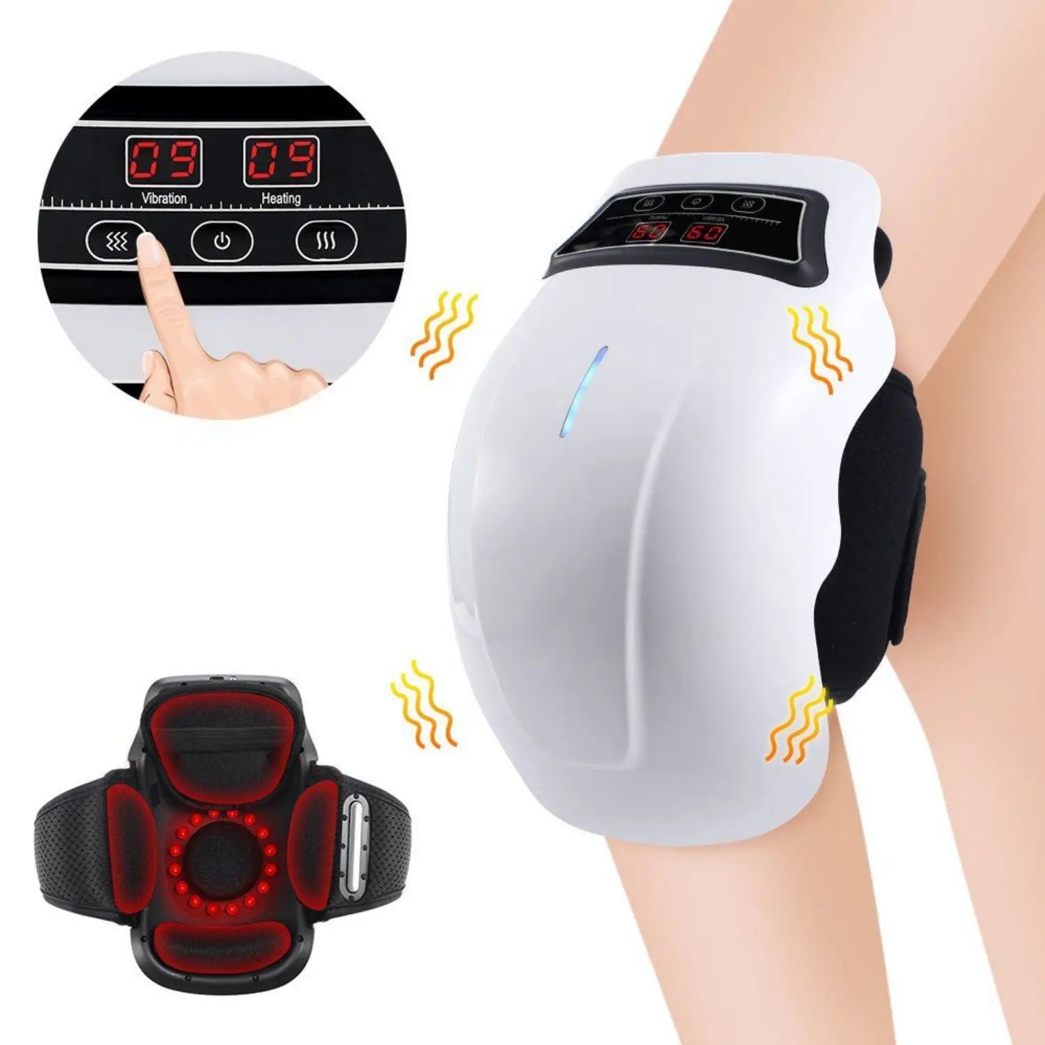 Wireless Heated Knee Massager with 360° Vibration Infrared Therapy-1