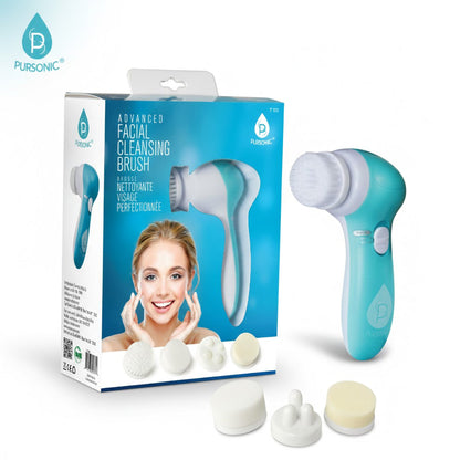 Advanced Facial Cleansing Brush – 360° Rotation with 5 Attachments