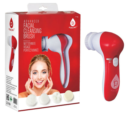 Advanced Facial Cleansing Brush – 360° Rotation with 5 Attachments