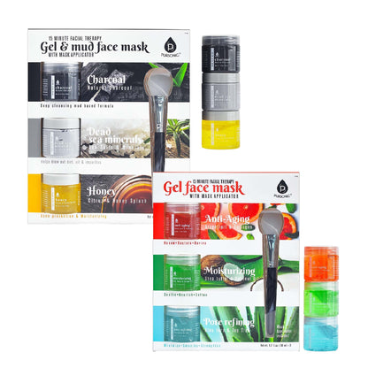 Ultimate Facial Therapy Mask Pack | 6 Masks + Applicators | Mud & Gel