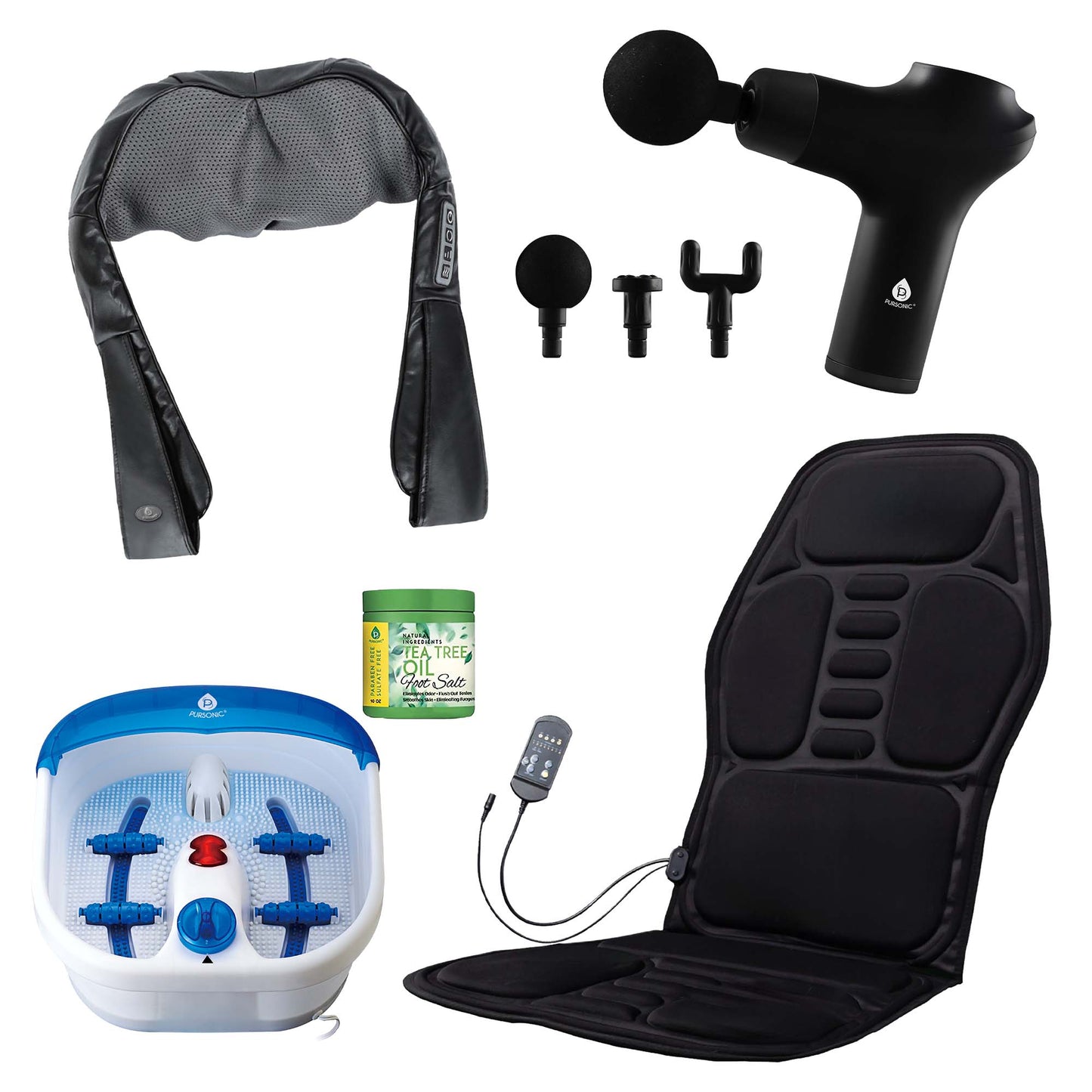 Total Relaxation Bundle – Foot Spa, Massage Gun & Full Recovery Set