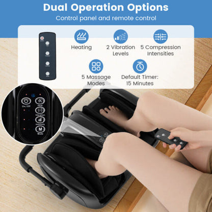 Foot & Calf Massager with Heat – 360° Adjustable Stand & Constant Temperature Heating