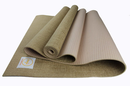 Maji Sports Jute Premium Eco Yoga Mat & Foot Massager | Natural Jute + PER