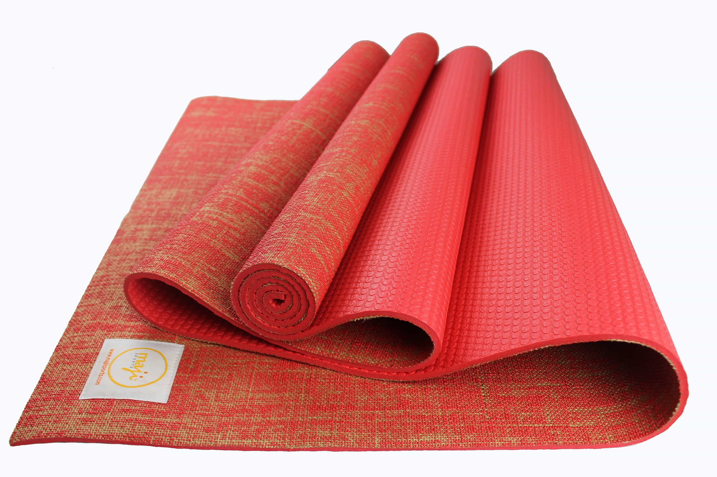 Maji Sports Jute Premium Eco Yoga Mat & Foot Massager | Natural Jute + PER