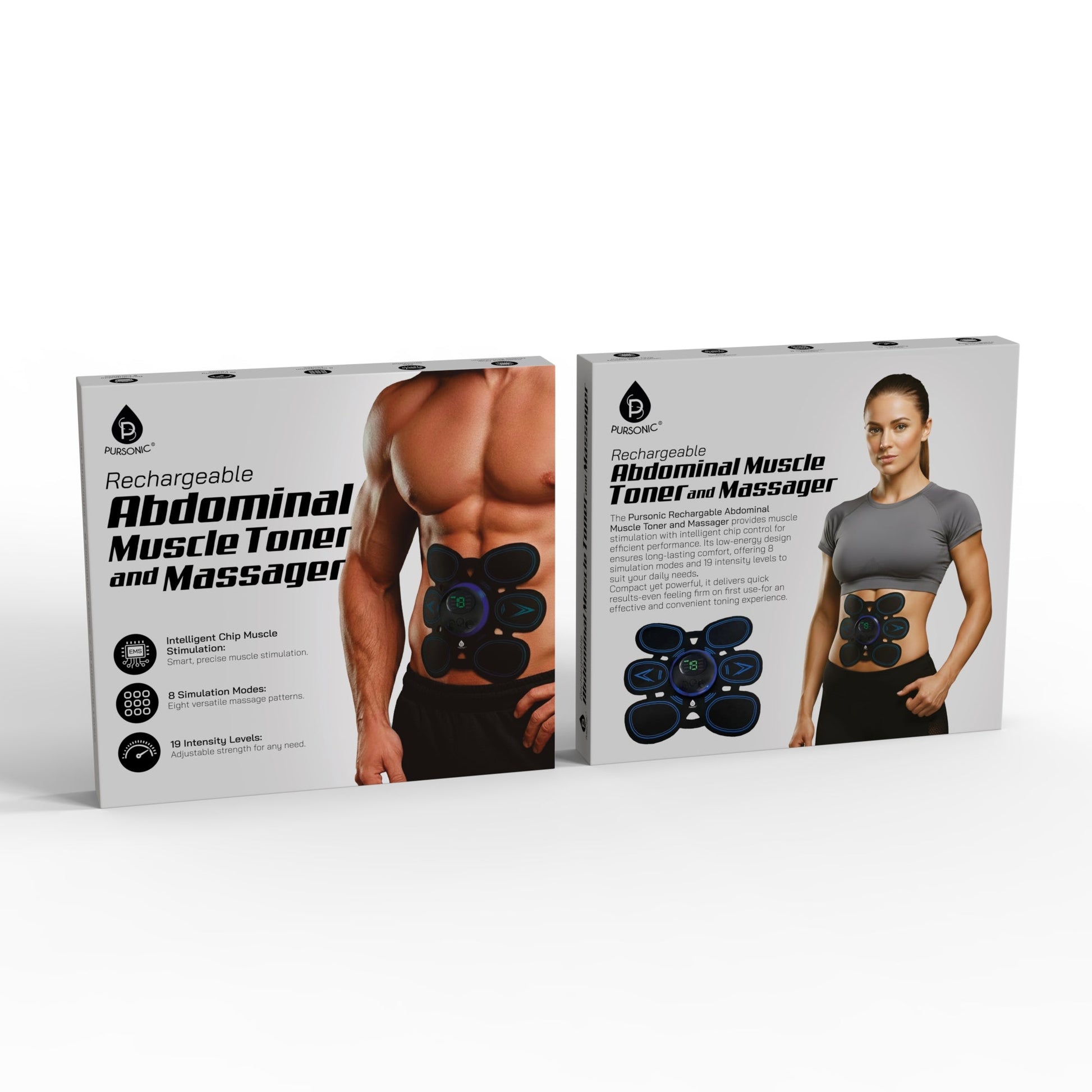 Pursonic Rechargeable Abdominal Muscle Toner & Massager-4