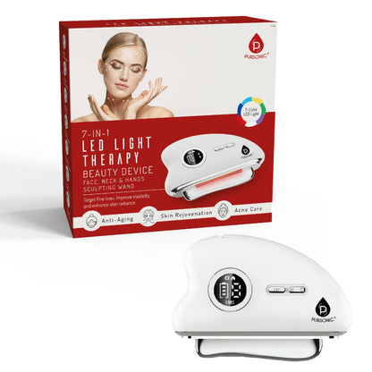 7-in-1 LED Light Therapy Beauty Wand – Professional Skin Renewal Device-0