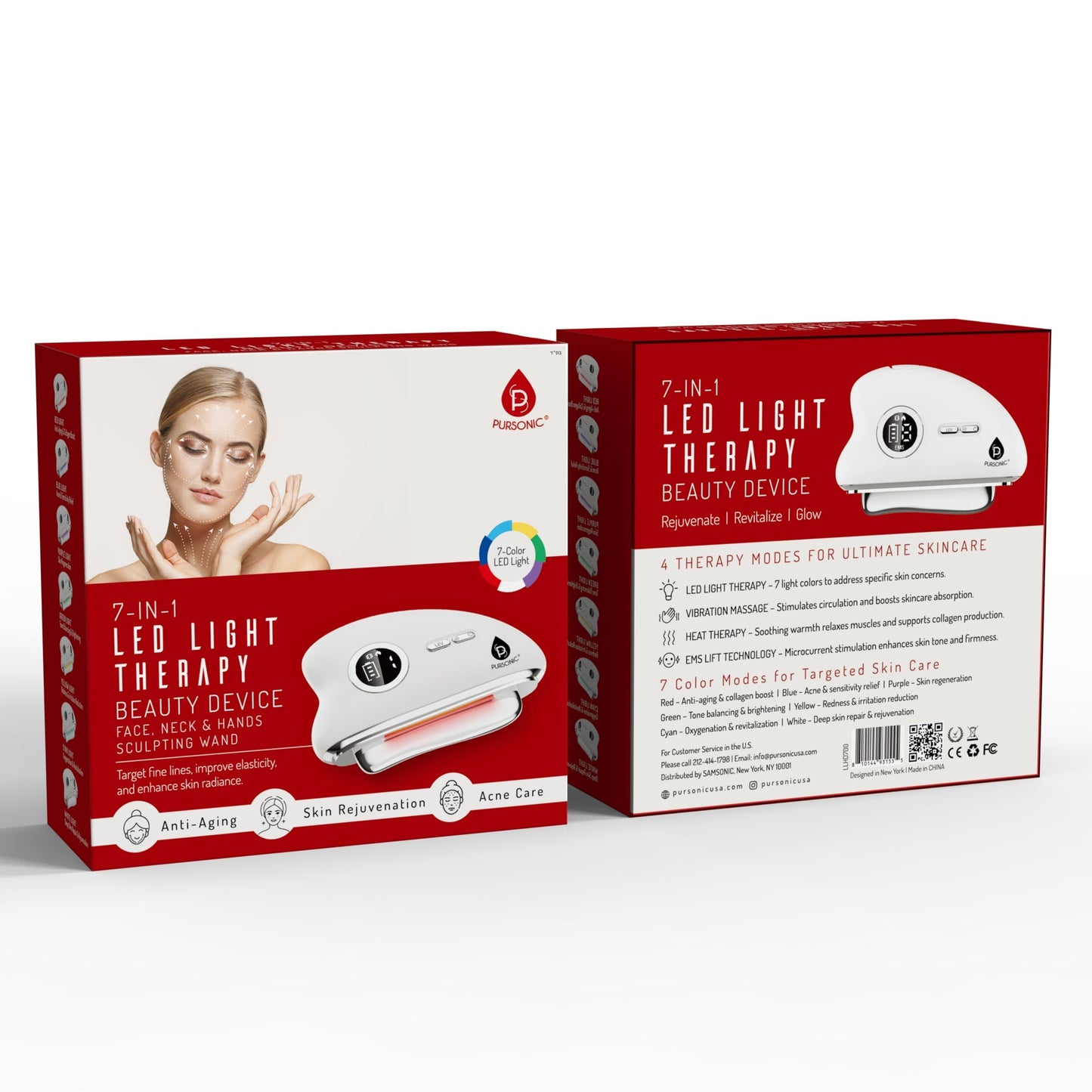 7-in-1 LED Light Therapy Beauty Wand – Professional Skin Renewal Device-2