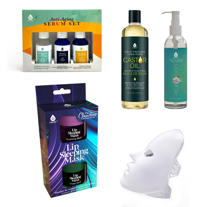 Radiant Skin Ritual Bundle – LED Therapy Mask, Serum Trio & Nourishing Oils