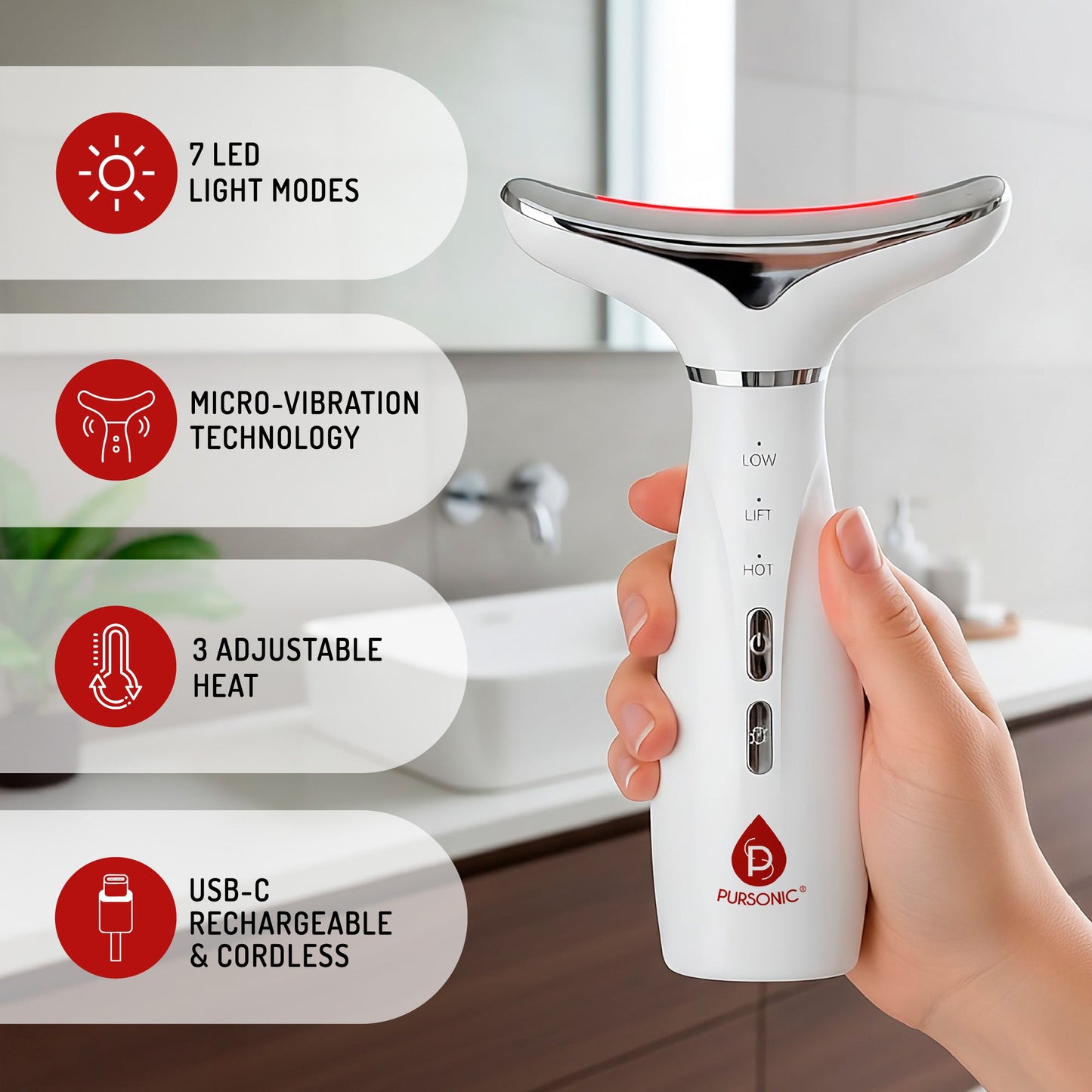 7-in-1 Facial Therapy Device & Anti-Aging Serum Bundle