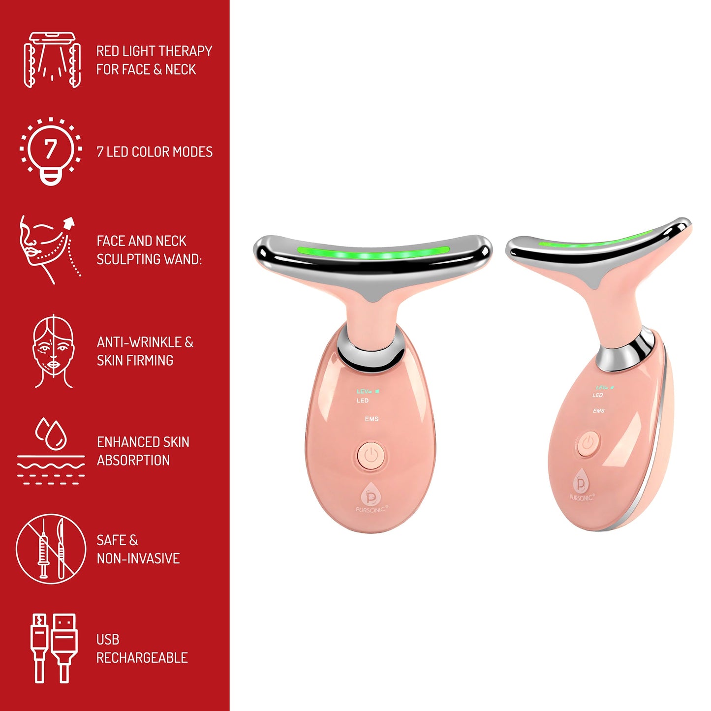 The Ultimate LED Rejuvenation Trio: 7-in-1 LED Therapy Face Mask, 7-in-1 Sculpting Wand, & LED Light Scalp Brush