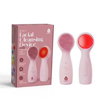 7-in-1 LED Light Therapy Face Mask & Pursonic 3-in-1 Facial Cleansing Device