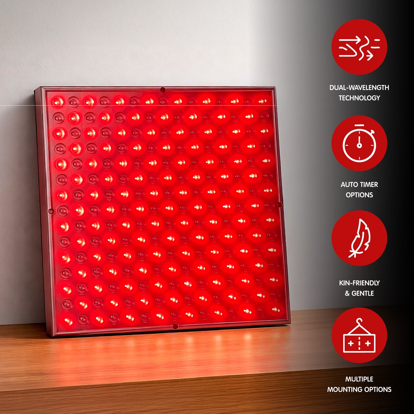 7-in-1 LED Light Therapy Face Mask, Sculpting Wand, and LED Red Light Therapy Panel