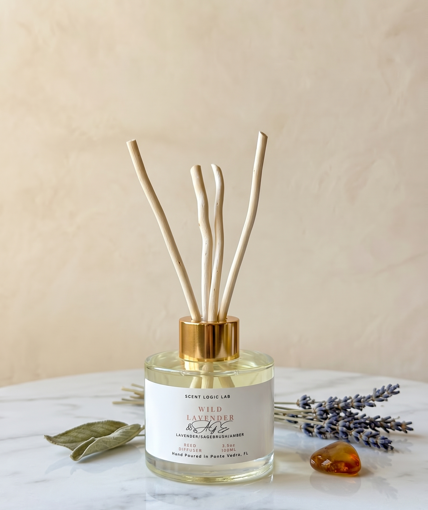 Wild Lavender Reed Diffuser – Hand-Poured Home Fragrance by Scent Logic Lab