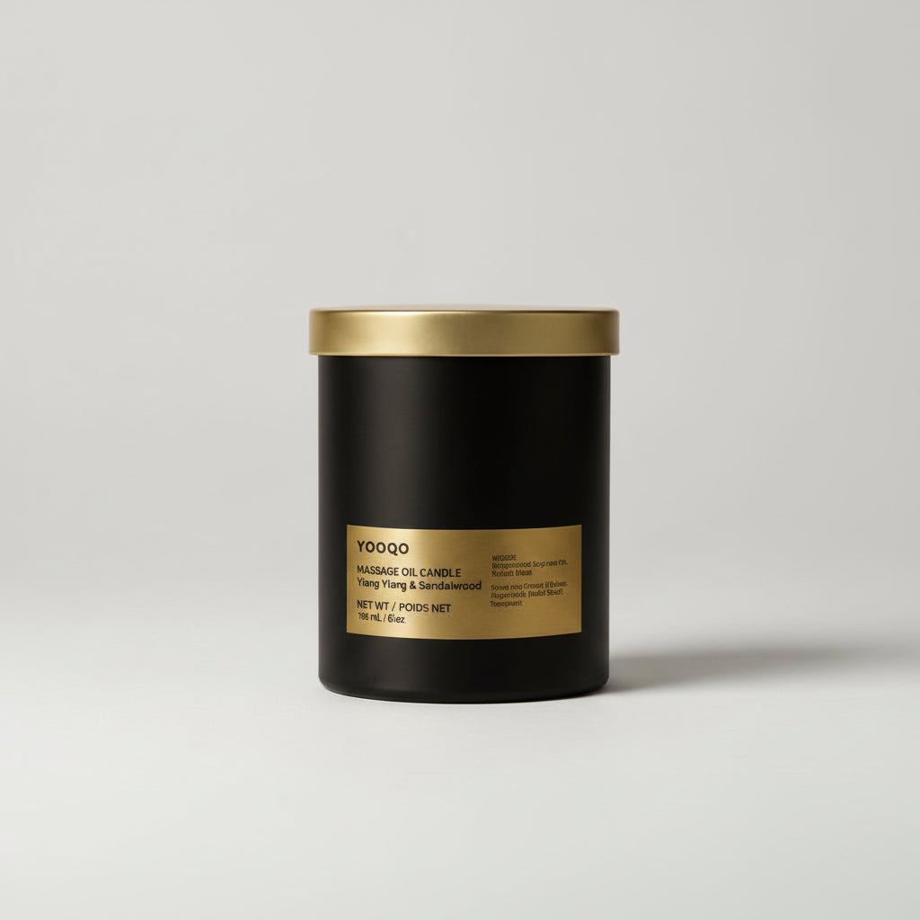 Organic Massage Oil Candle with Ylang Ylang and Shea Butter for Relaxation-0