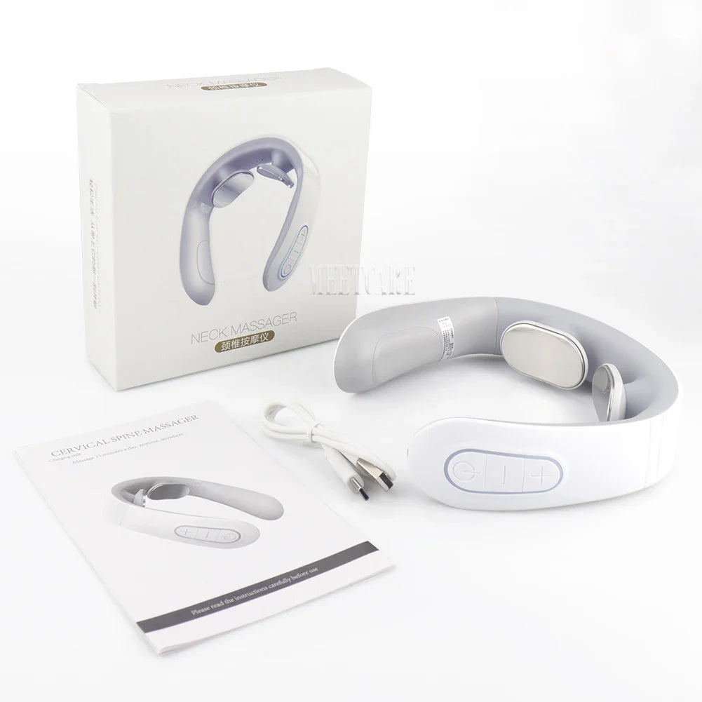 Electric Pulse Neck Massager EMS TENS Cervical Pain Relief Muscle Relaxation-1