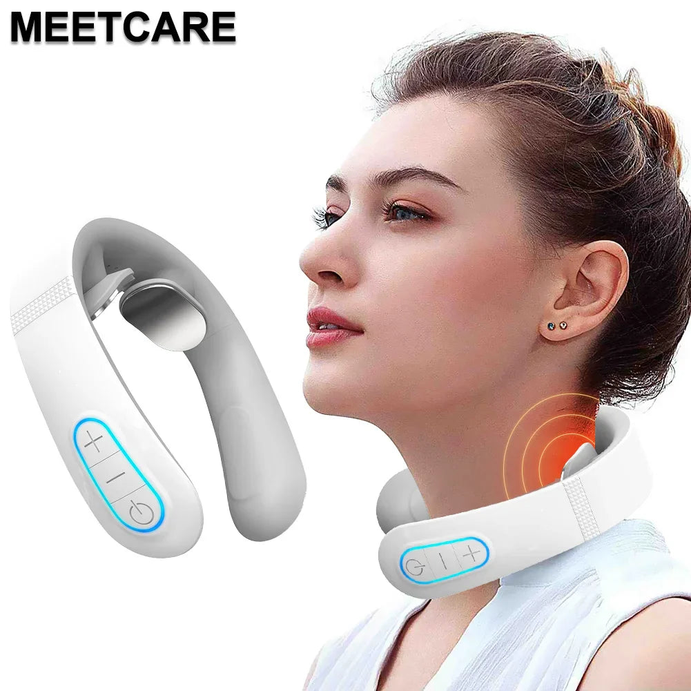 Electric Pulse Neck Massager EMS TENS Cervical Pain Relief Muscle Relaxation-0