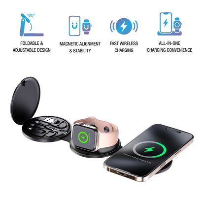 Pursonic 5-in-1 Folding Wireless Charging Station – Power Everything, All at Once-1