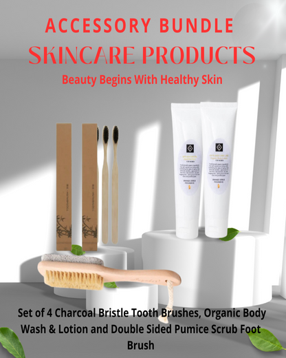 Organic Body Care Bundle for Women – Vegan Wash, Lotion & Accessories