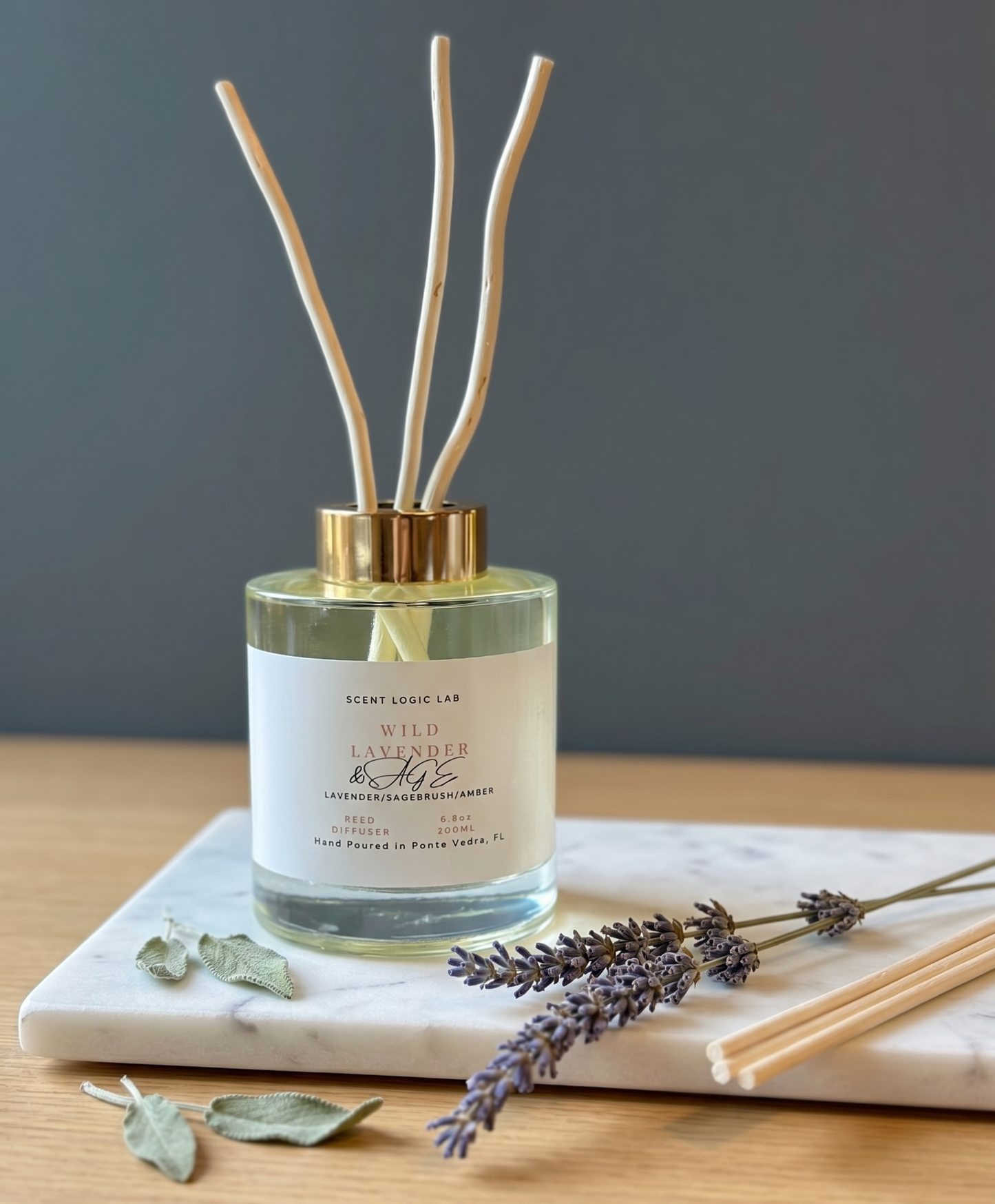Wild Lavender Reed Diffuser – Hand-Poured Home Fragrance by Scent Logic Lab