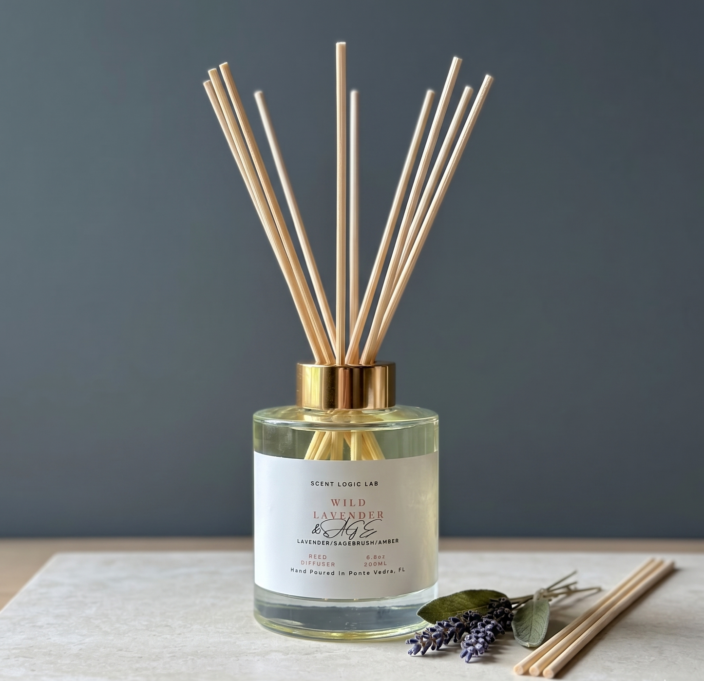 Wild Lavender Reed Diffuser – Hand-Poured Home Fragrance by Scent Logic Lab