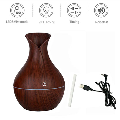 LED Ultrasonic Aroma Humidifier Essential Oil Diffuser with 7 Color Lights-4