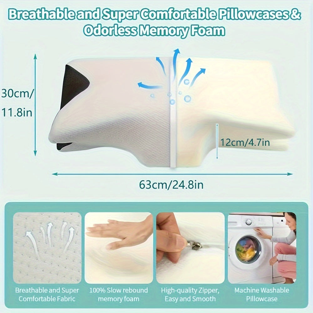 Orthopedic Neck Pillow Memory Foam Sleep Aid for Neck Pain Relief-3