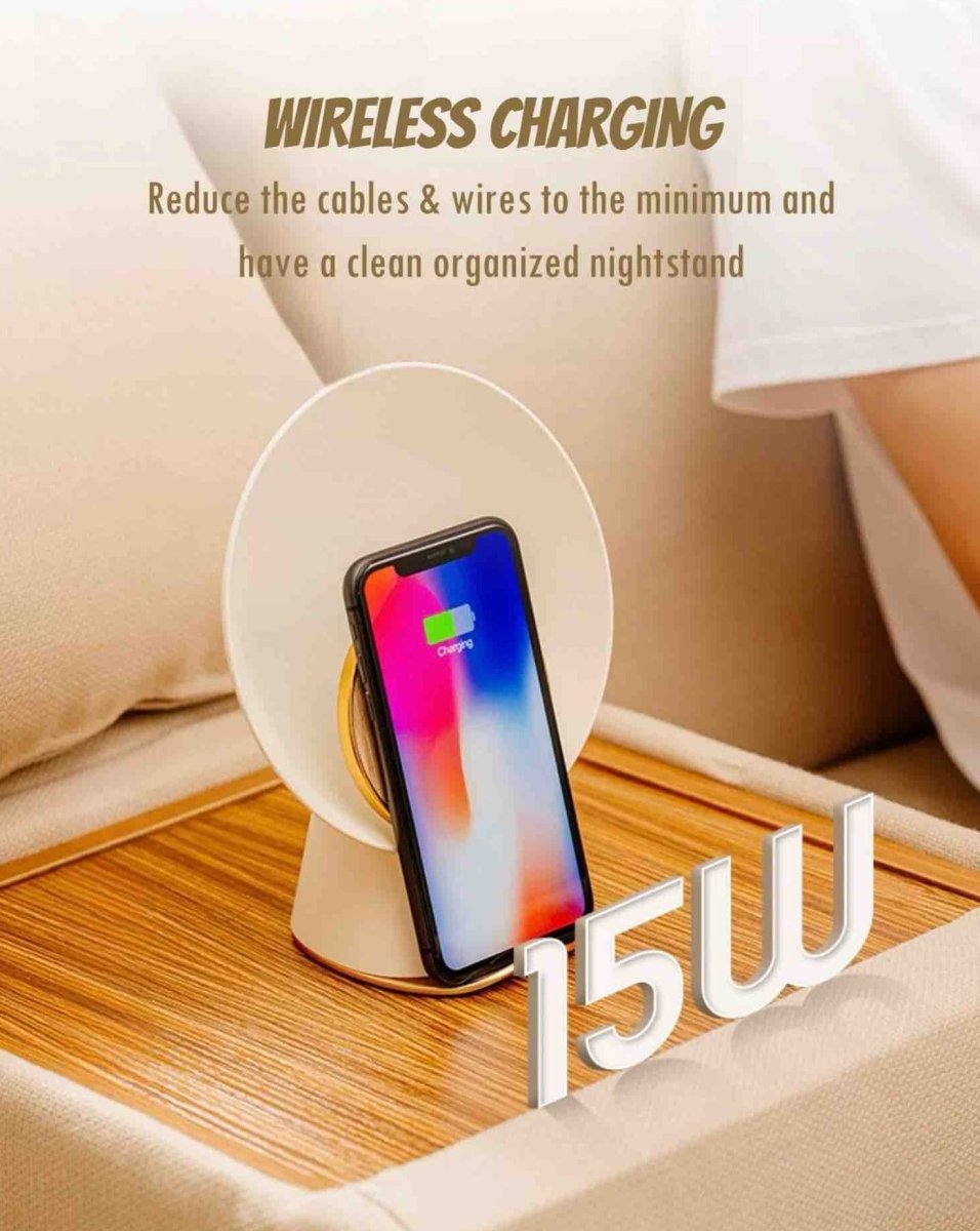 Moon Station Bedside Lamp Wireless Charger Bluetooth Speaker All-in-One-2
