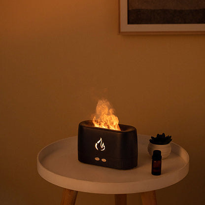 Portable Aroma Diffuser with Flame Effect Ultrasonic Humidifier 200ml-1