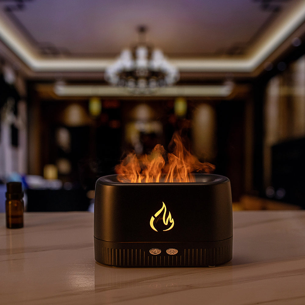Portable Aroma Diffuser with Flame Effect Ultrasonic Humidifier 200ml-2