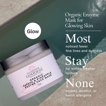 Organic Face Mask Gift Set | 2 Masks, Spa Headband & Applicator Brush